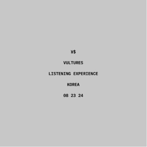 칸예 웨스트 내한 공연 ‘Vultures Listening Experience’ 티켓 정보 안내