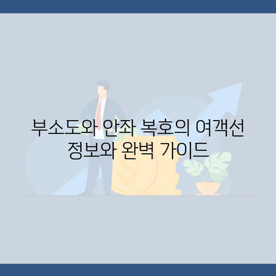 부소도와 안좌 복호의 여객선 정보와 완벽 가이드