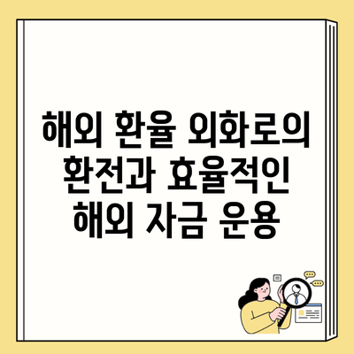 해외 환율 외화로의 환전과 효율적인 해외 자금 운용