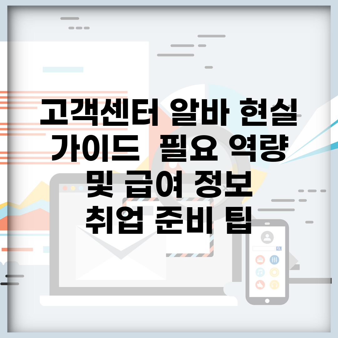 고객센터 알바 현실 가이드 | 필요 역량 및 급여 정보 | 취업 준비 팁