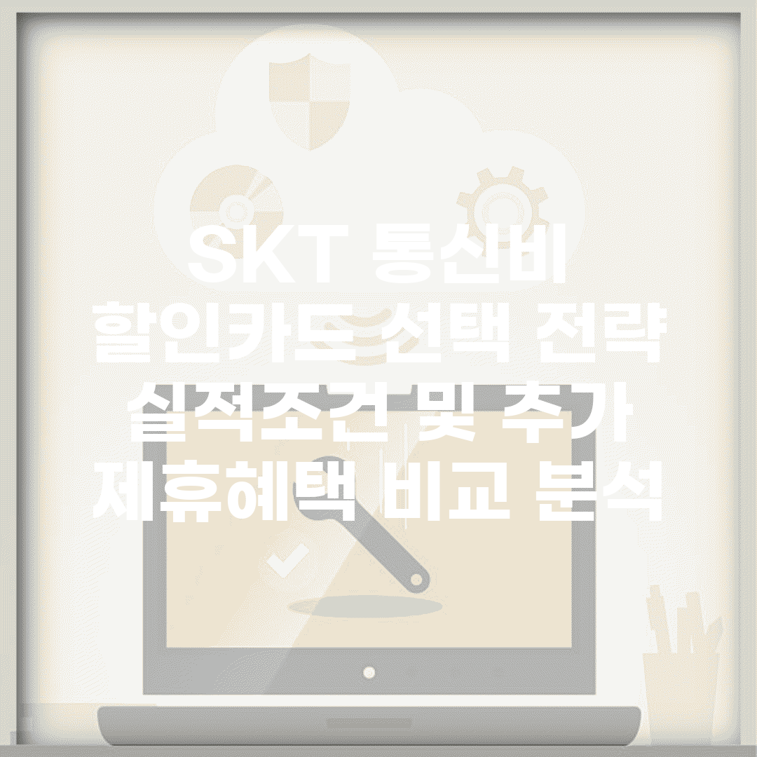 SKT 통신비 할인카드 선택 전략 | 실적조건 및 추가 제휴혜택 비교 분석
