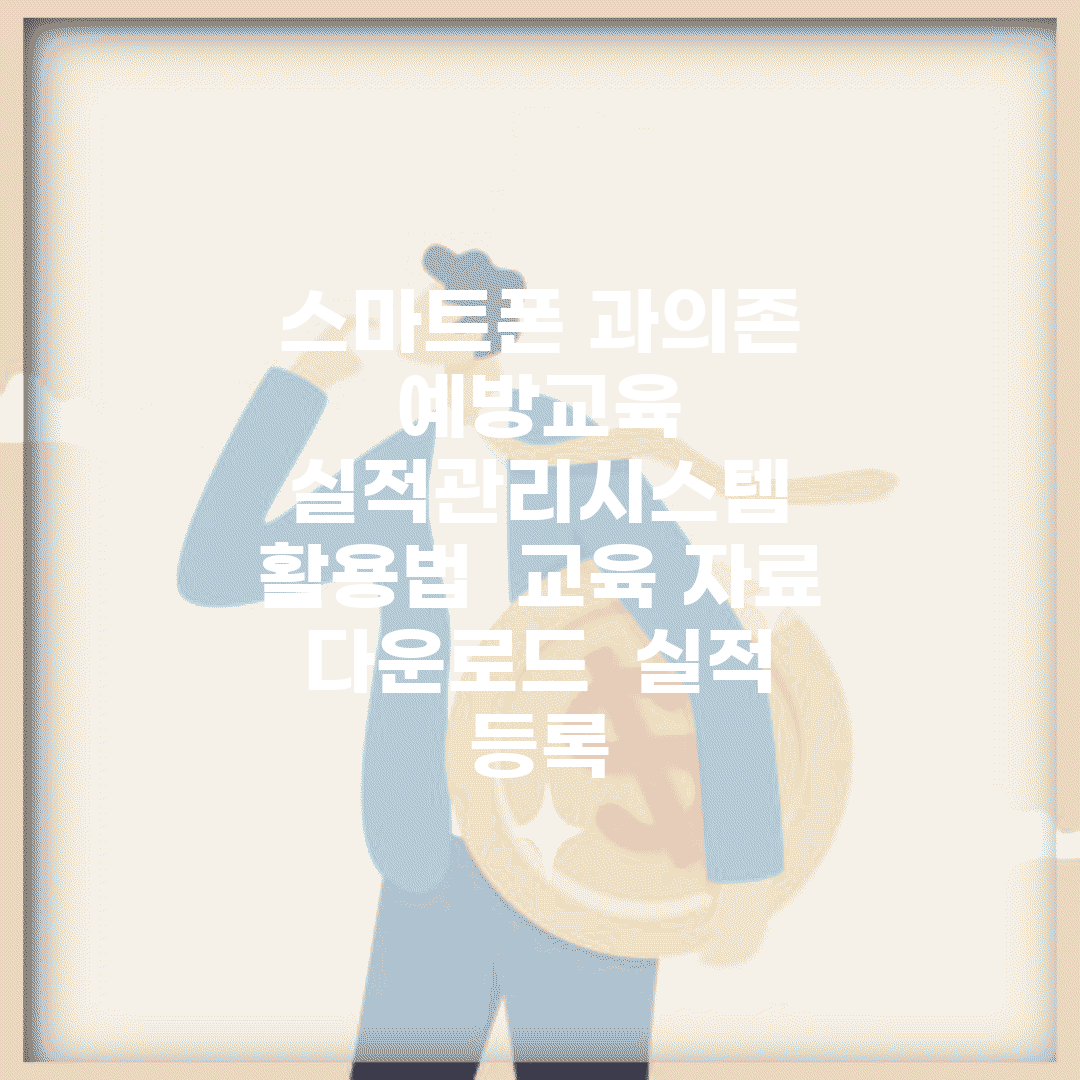 스마트폰 과의존 예방교육 실적관리시스템 활용법 | 교육 자료 다운로드 | 실적 등록