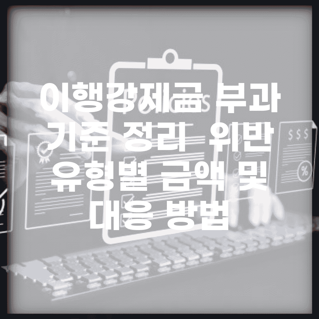 이행강제금 부과 기준 정리 | 위반 유형별 금액 및 대응 방법