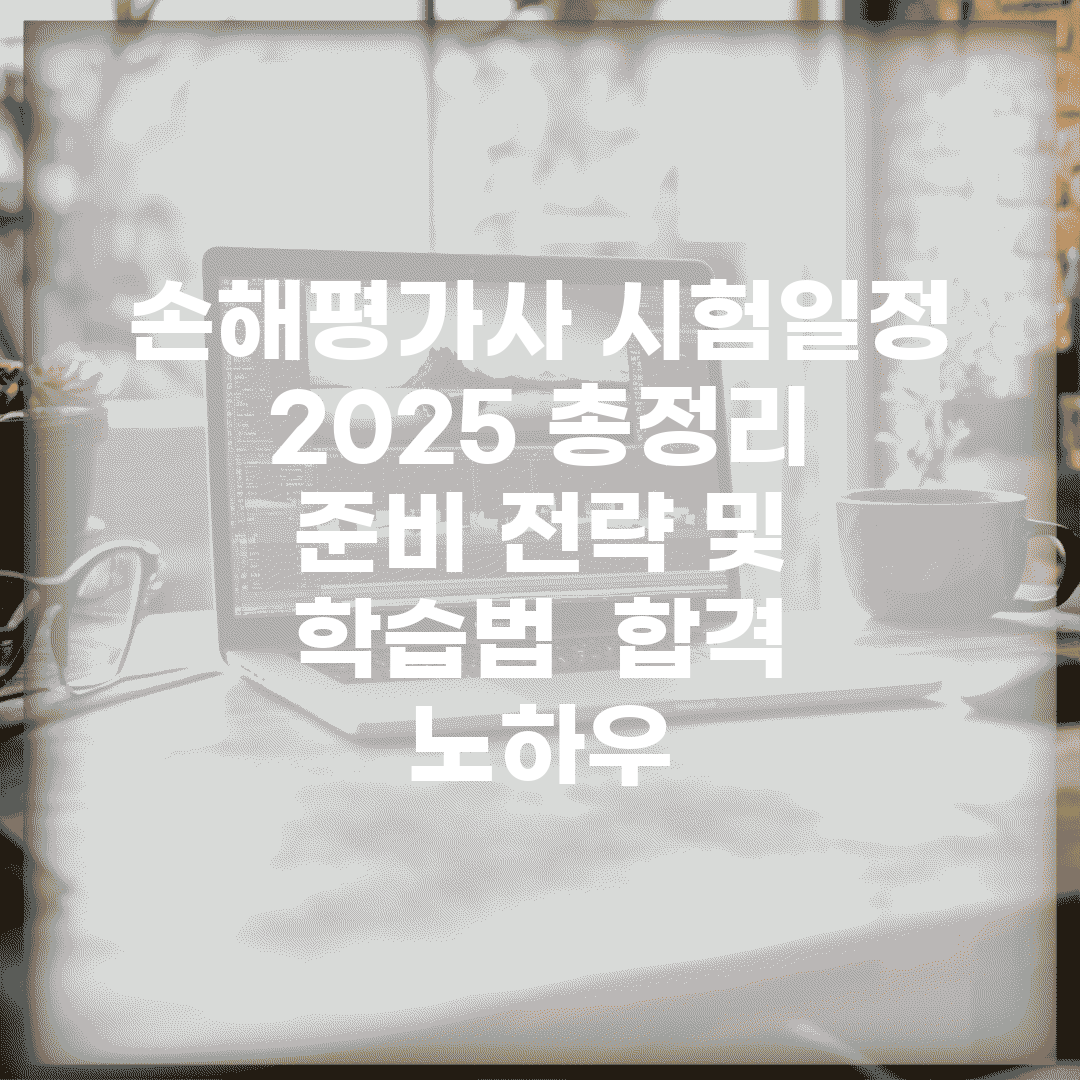 손해평가사 시험일정 2025 총정리 | 준비 전략 및 학습법 | 합격 노하우