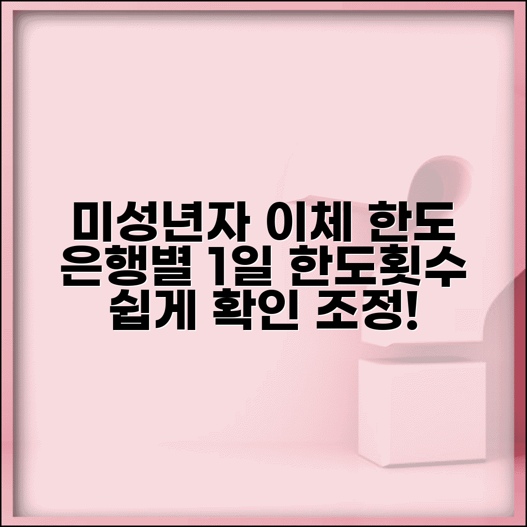 미성년자 계좌이체 한도 은행별 | 1일 이체 한도와 횟수 제한 확인하고 한도 조정법