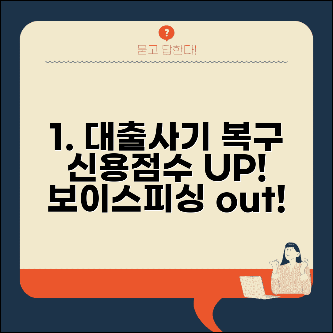 대출 사기 신용점수 복구 | 보이스피싱 대출 피해 복구방법