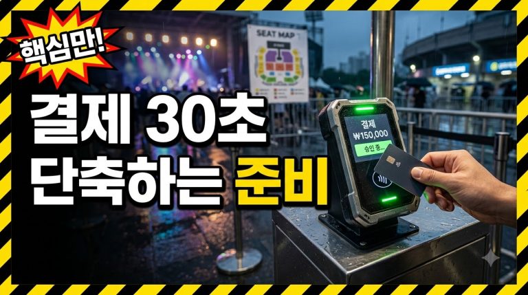 티켓팅 결제 빠르게 — 간편결제·결제수단 미리 준비하기