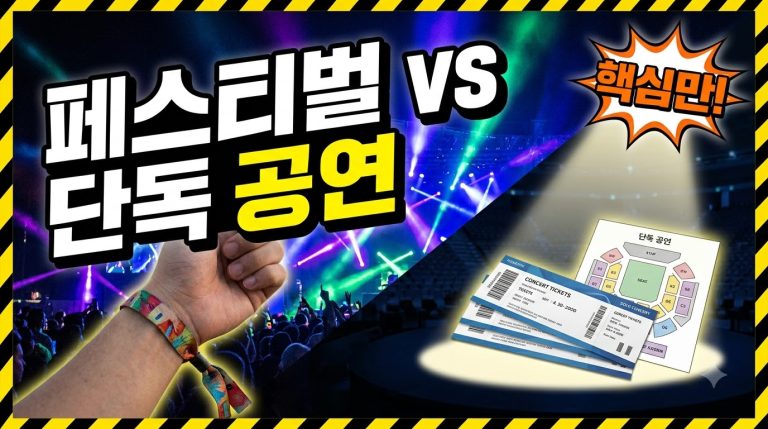 페스티벌 vs 단독 공연 — 어느 쪽이 나에게 맞나
