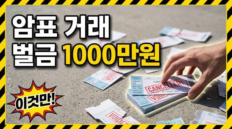 암표 사면 안 되는 이유 — 공연법 처벌 대상