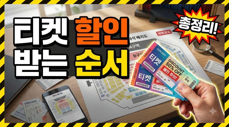 공연 티켓 할인 받는 법 — 유형별 확인 순서