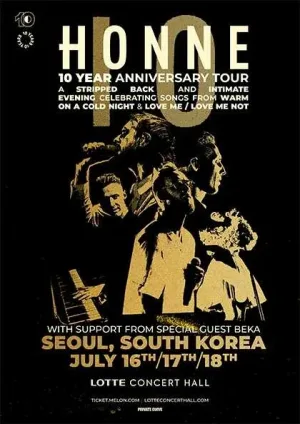 혼네 10주년 기념 내한공연 (HONNE TOUR) [서울] 공식 포스터