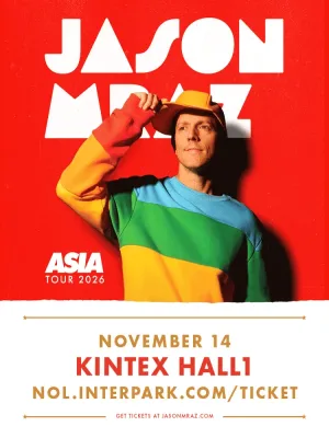 제이슨 므라즈 (Jason Mraz) 아시아 투어 공식 포스터
