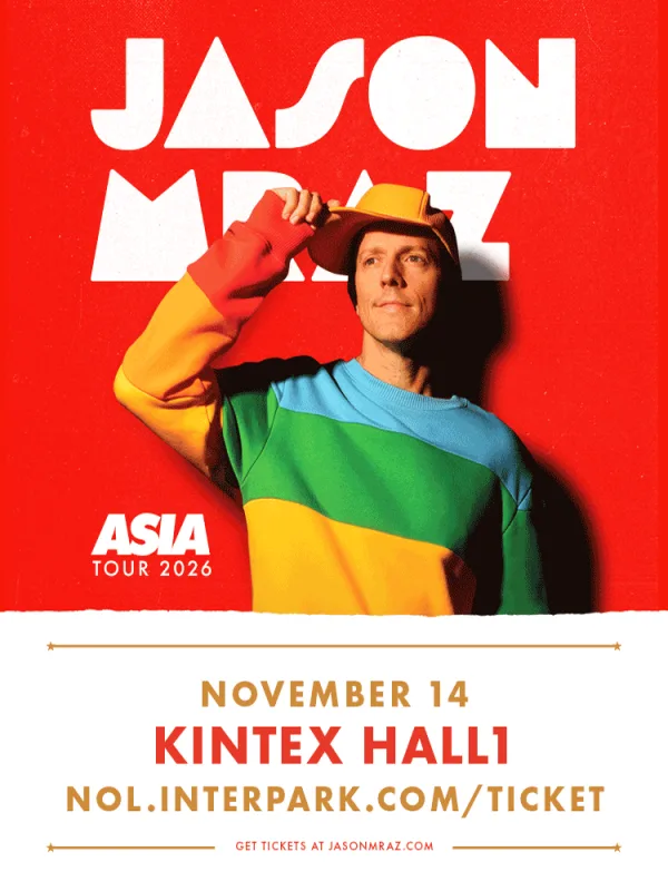 제이슨 므라즈 (Jason Mraz) 아시아 투어 공식 포스터