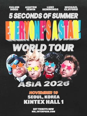 5 Seconds Of Summer 내한공연 공식 포스터