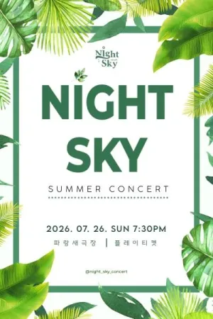 Night sky 여름 콘서트 공식 포스터