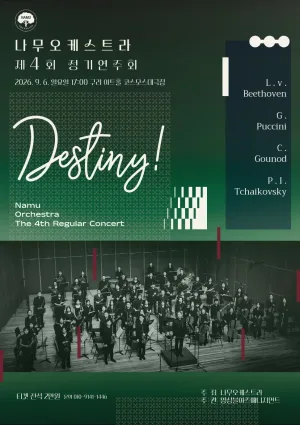 제4회 나무오케스트라 정기연주회: Destiny! 공식 포스터