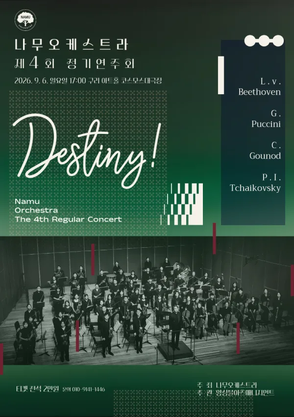 제4회 나무오케스트라 정기연주회: Destiny! 공식 포스터