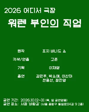 어디서극장, 워렌 부인의 직업 공식 포스터