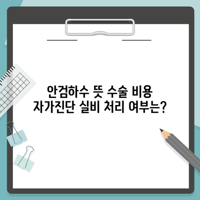 안검하수 뜻 수술 비용 자가진단 실비 처리 여부는?