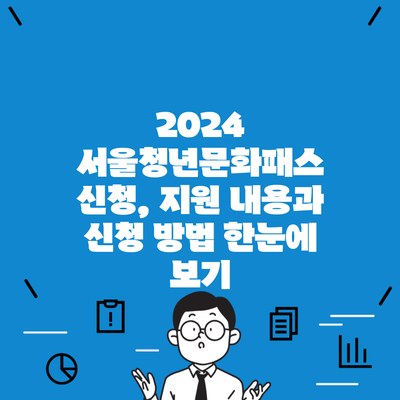 2024 서울청년문화패스 신청, 지원 내용과 신청 방법 한눈에 보기