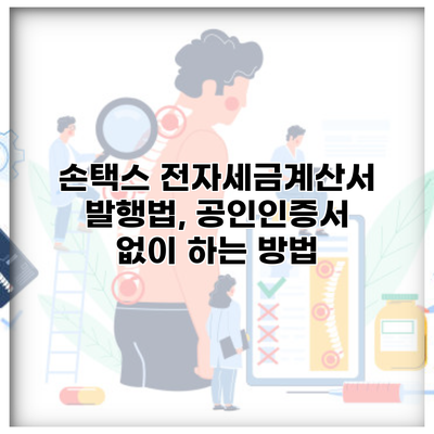 손택스 전자세금계산서 발행법, 공인인증서 없이 하는 방법