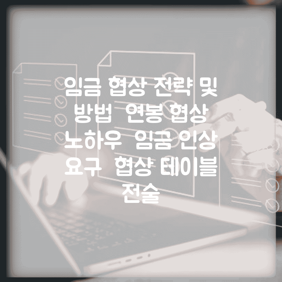 임금 협상 전략 및 방법 | 연봉 협상 노하우 | 임금 인상 요구 | 협상 테이블 전술