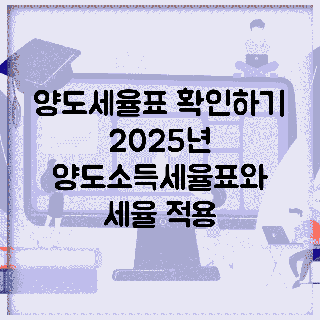 양도세율표 확인하기 | 2025년 양도소득세율표와 세율 적용