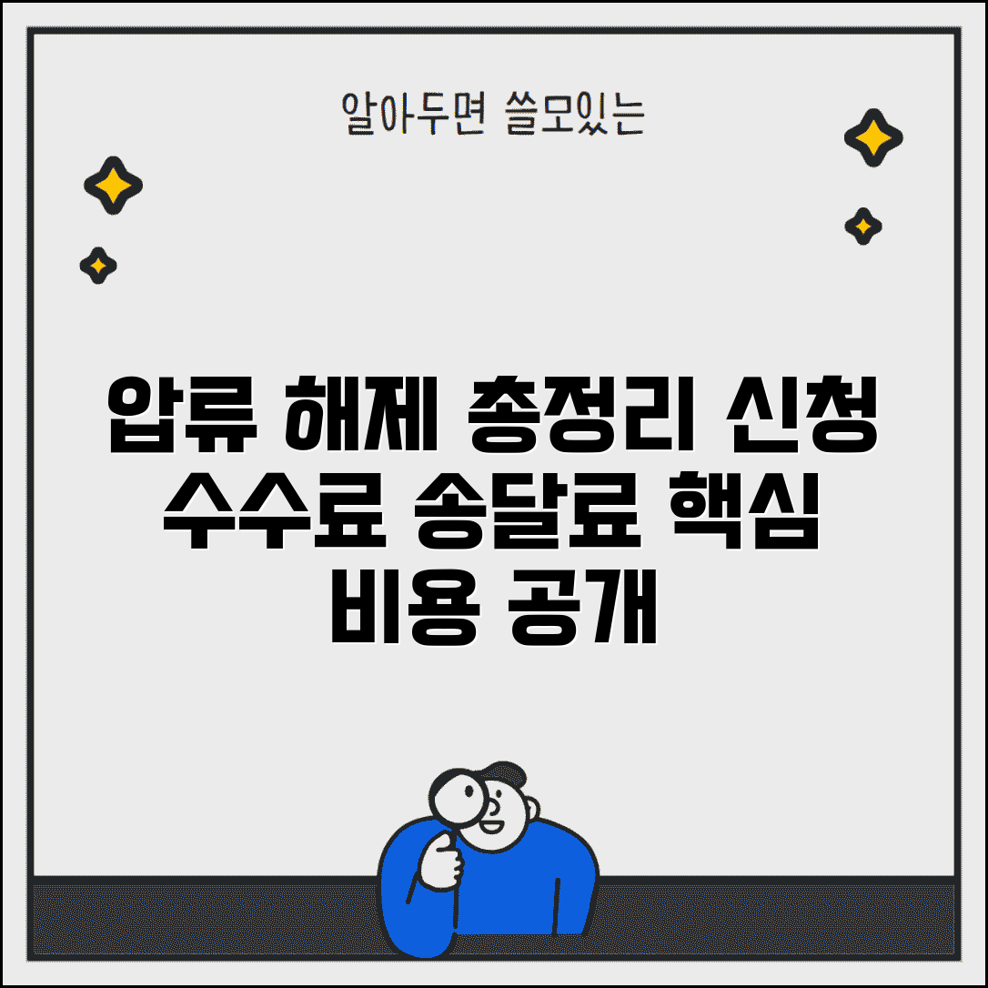 압류해제 비용 총정리 | 압류 해제 신청 수수료 및 송달료