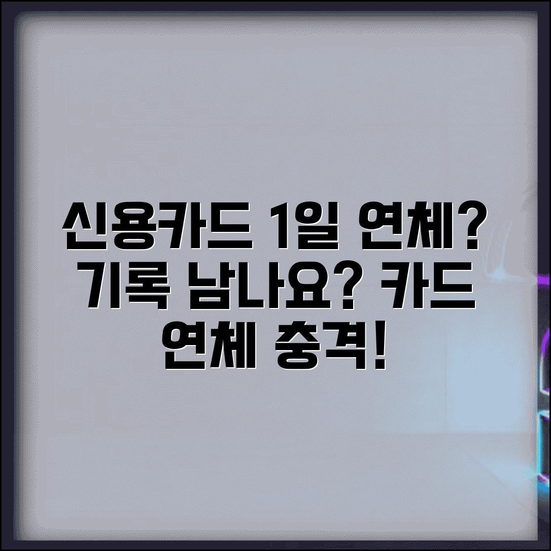 신용카드 연체 1일도 기록 남나요 | 카드연체기록 | 1일연체 | 신용정보