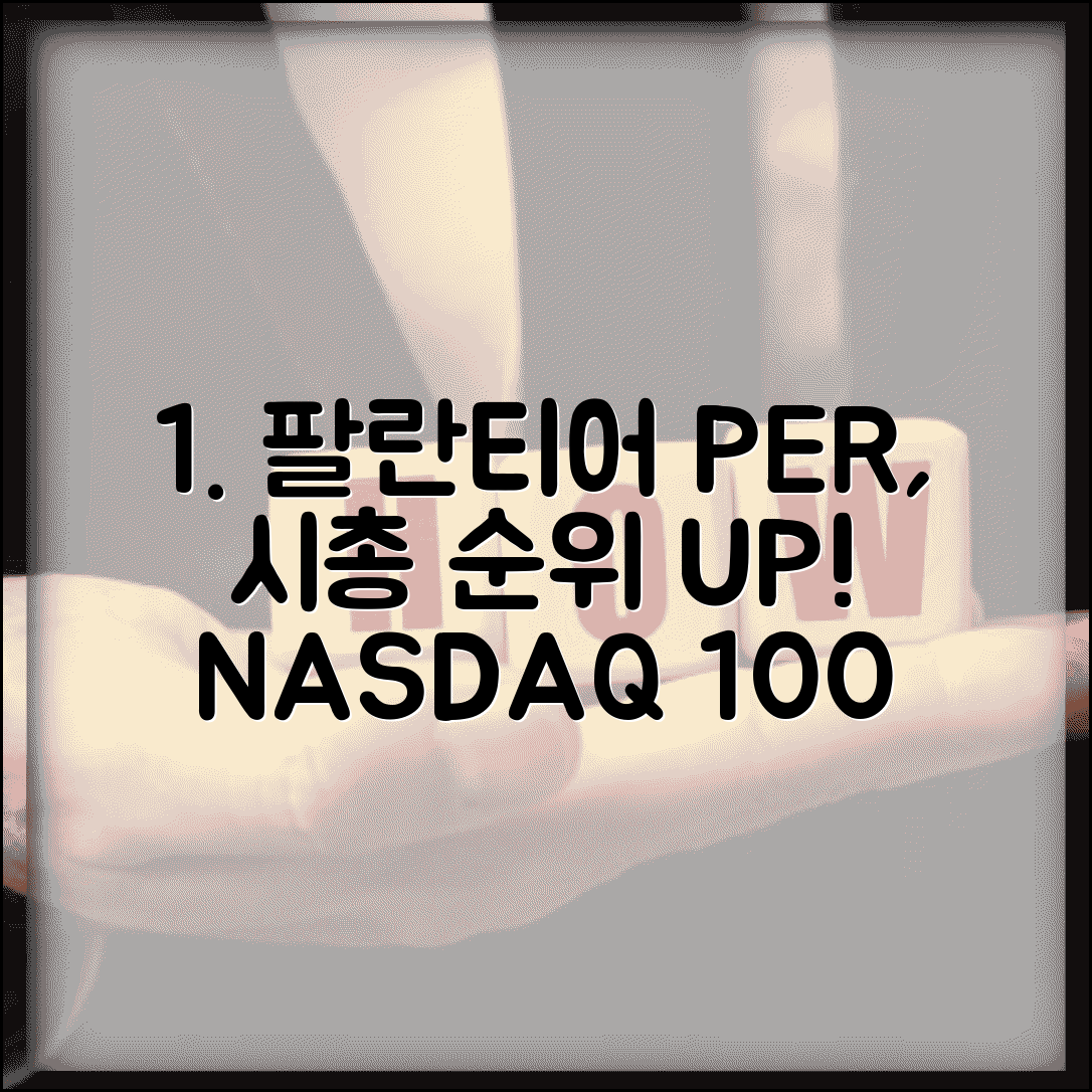 팔란티어 PER 밸류에이션 | 팔란티어 시총 순위 나스닥 시가총액