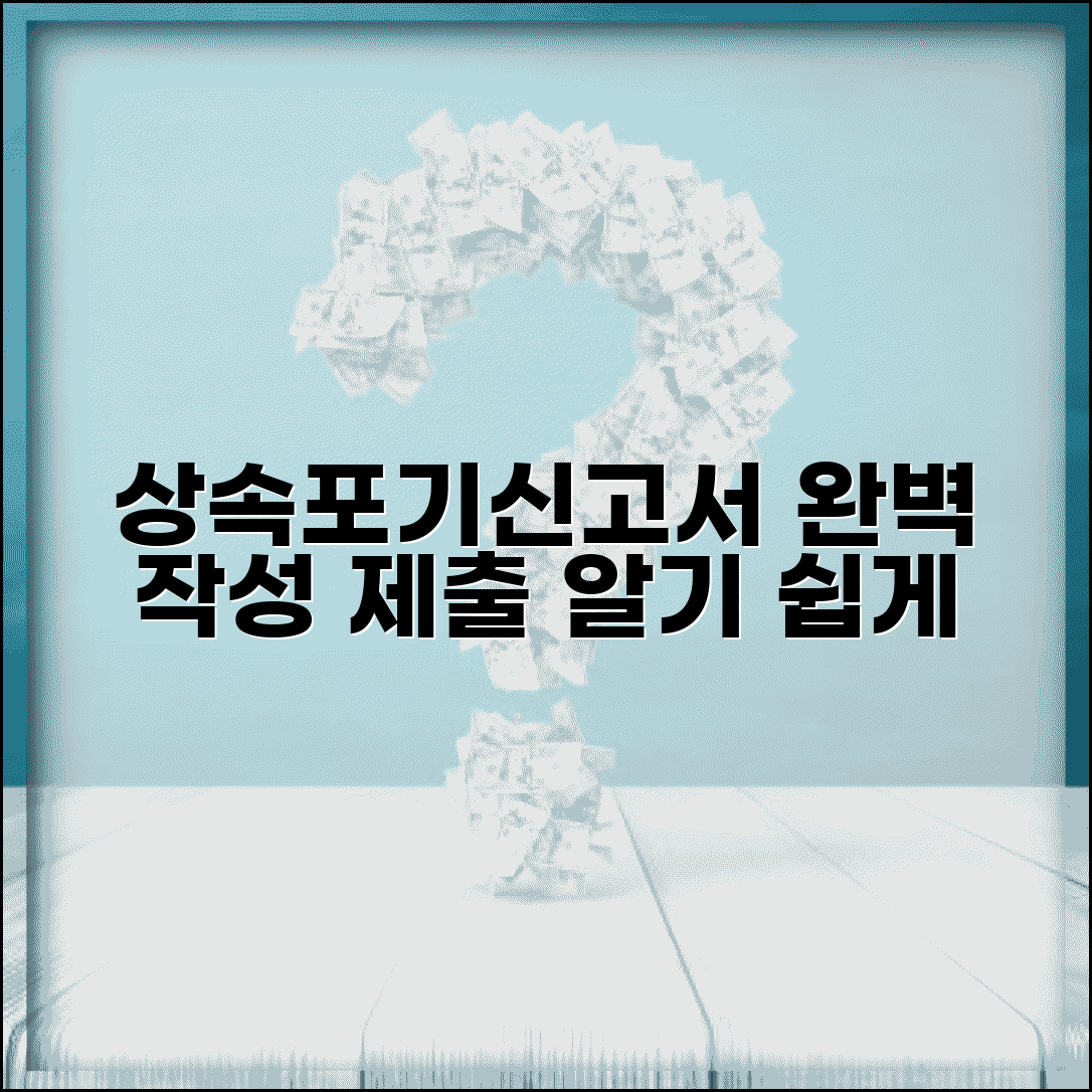 상속포기신고서 작성법 제출 절차 | 상속포기신고서 완벽 작성 가이드