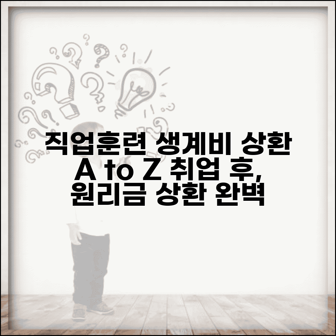 직업훈련 생계비 대부 상환 방법 | 취업 후 원리금 상환 | 분할상환 vs 일시상환 | 연체 시 불이익 총정리