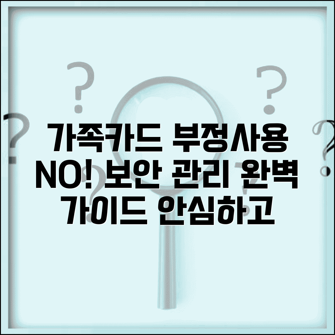 가족카드 부정사용 방지법 | 가족카드 보안 관리 완벽 가이드