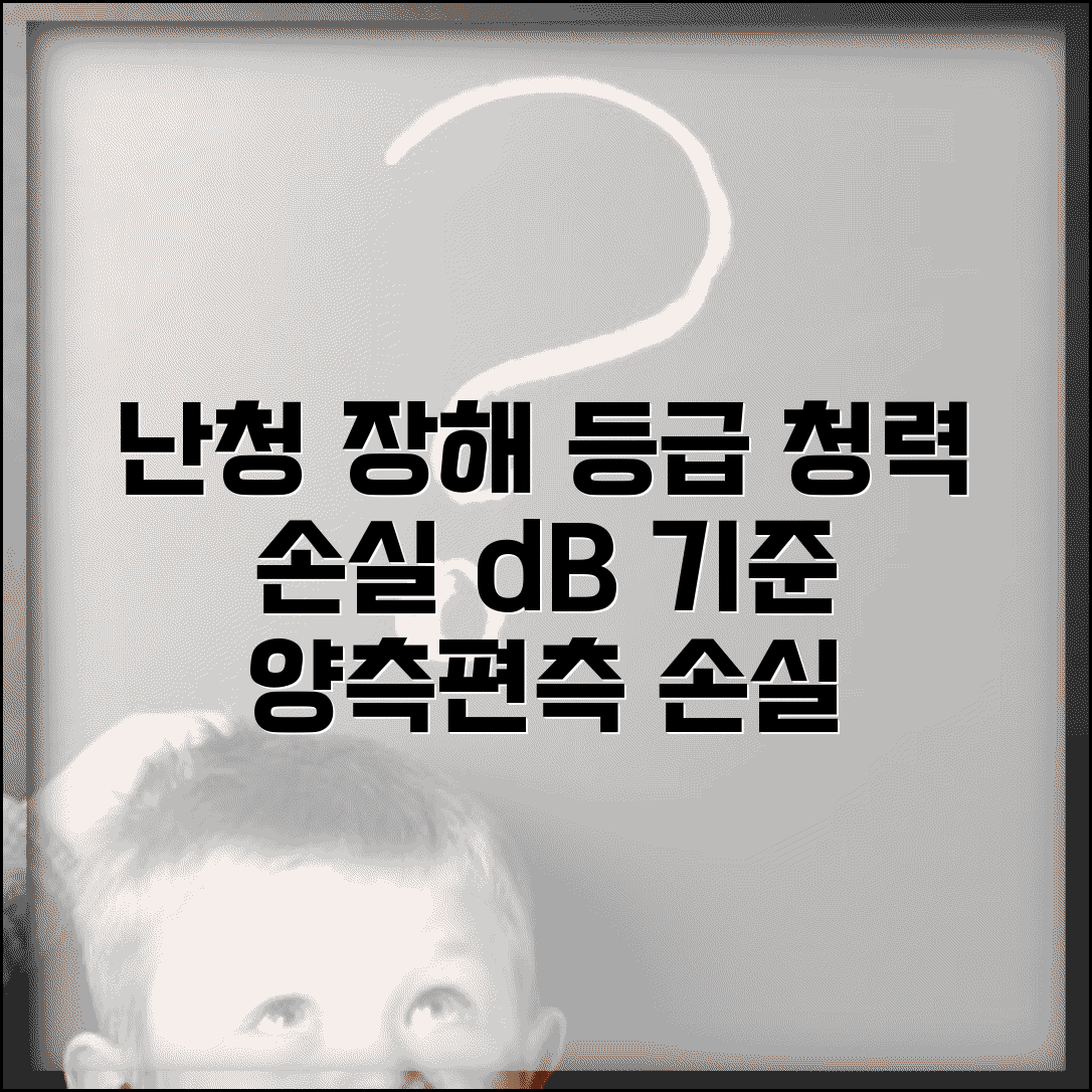 난청 청력 손실 장해 등급 판정 | 청력 장해 양측 편측 dB 손실 기준