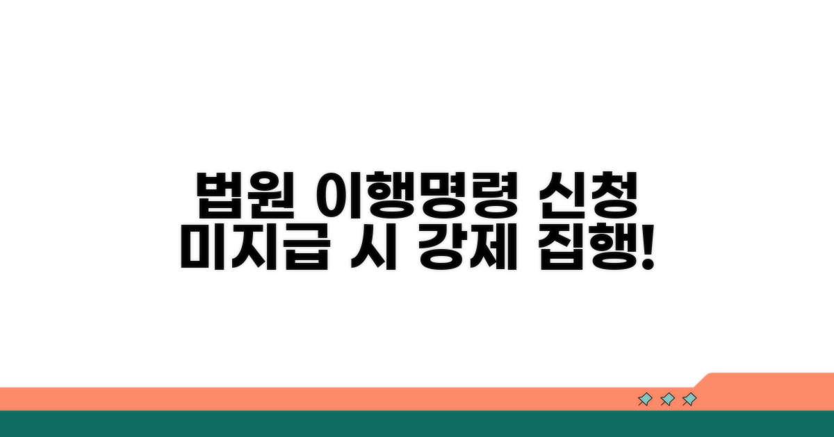 미지급 시 법원 이행명령 신청