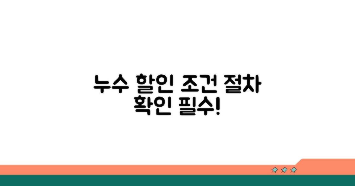 누수 할인 조건과 절차 확인
