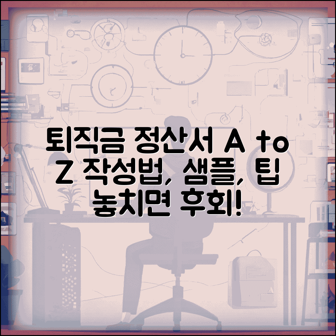 퇴직금 정산서 양식 작성법 및 샘플 | 필수 정보, 작성 팁, 주의사항 총정리