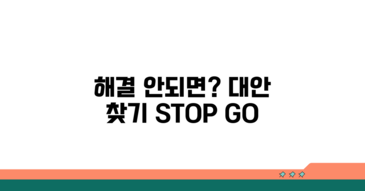 해결되지 않을 경우 대안 모색