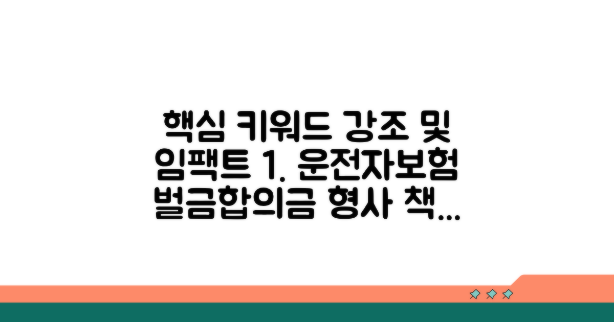 운전자보험 벌금 형사 합의금 보장 혜택
