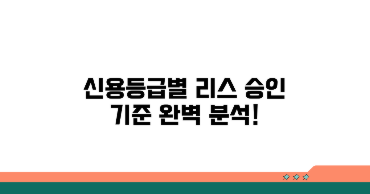 신용등급별 리스 승인 기준 완벽 분석