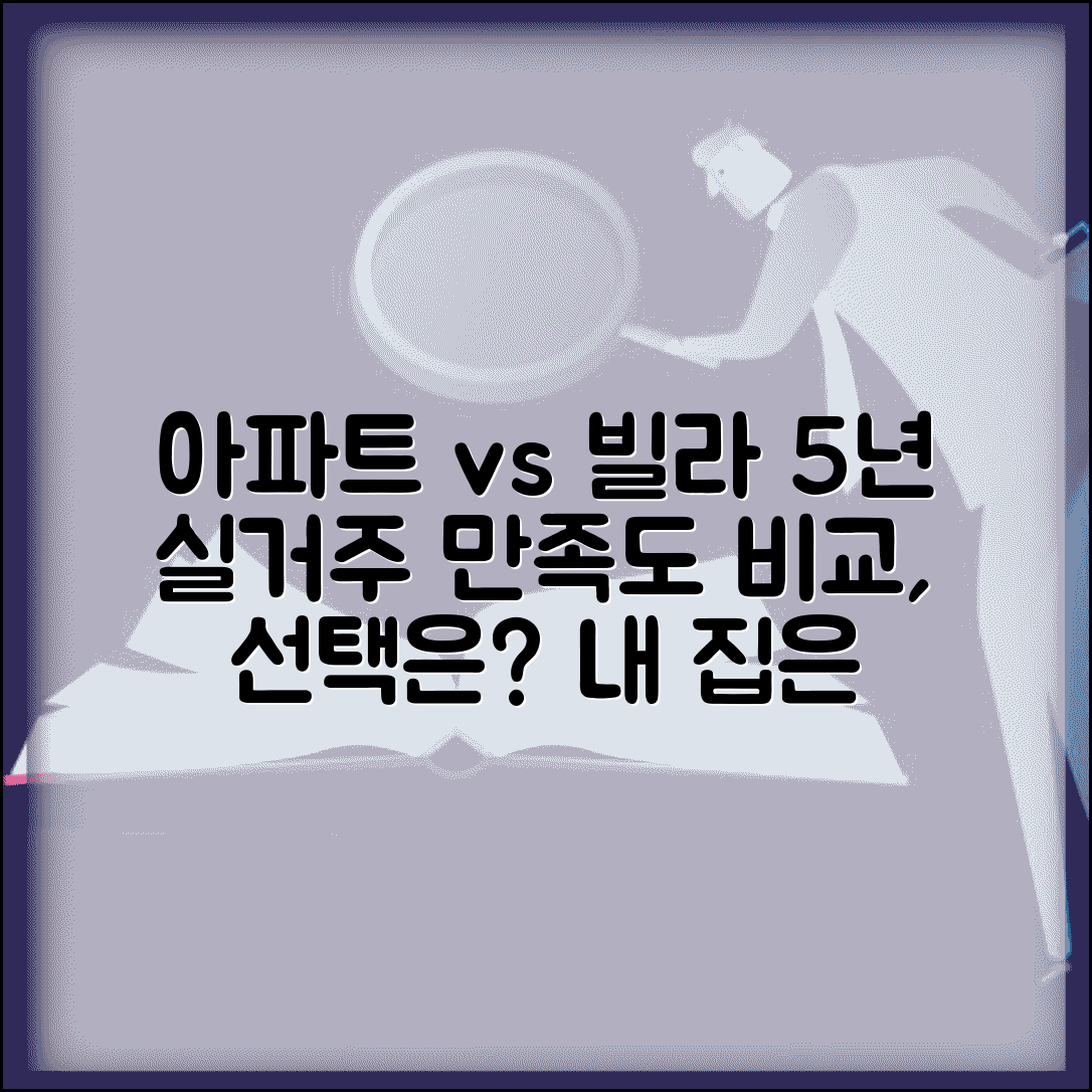 아파트 vs 빌라 전세 실거주 5년 비교 | 주택 형태 만족도, 어떤 선택이 나에게 맞을까?
