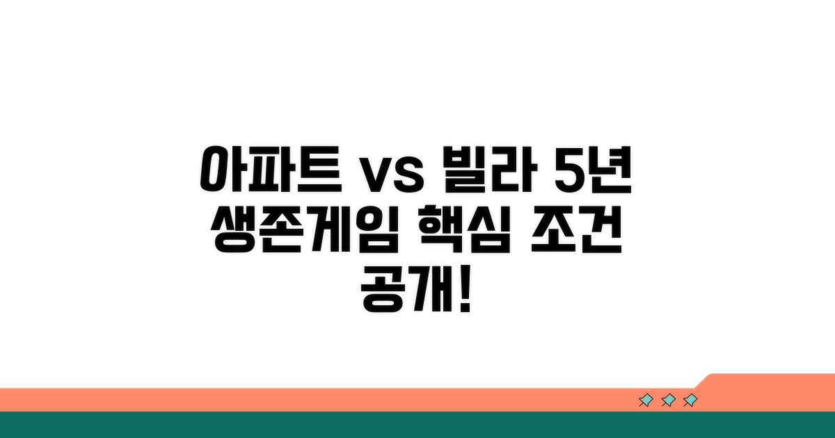 아파트 vs 빌라 5년 비교, 핵심 조건