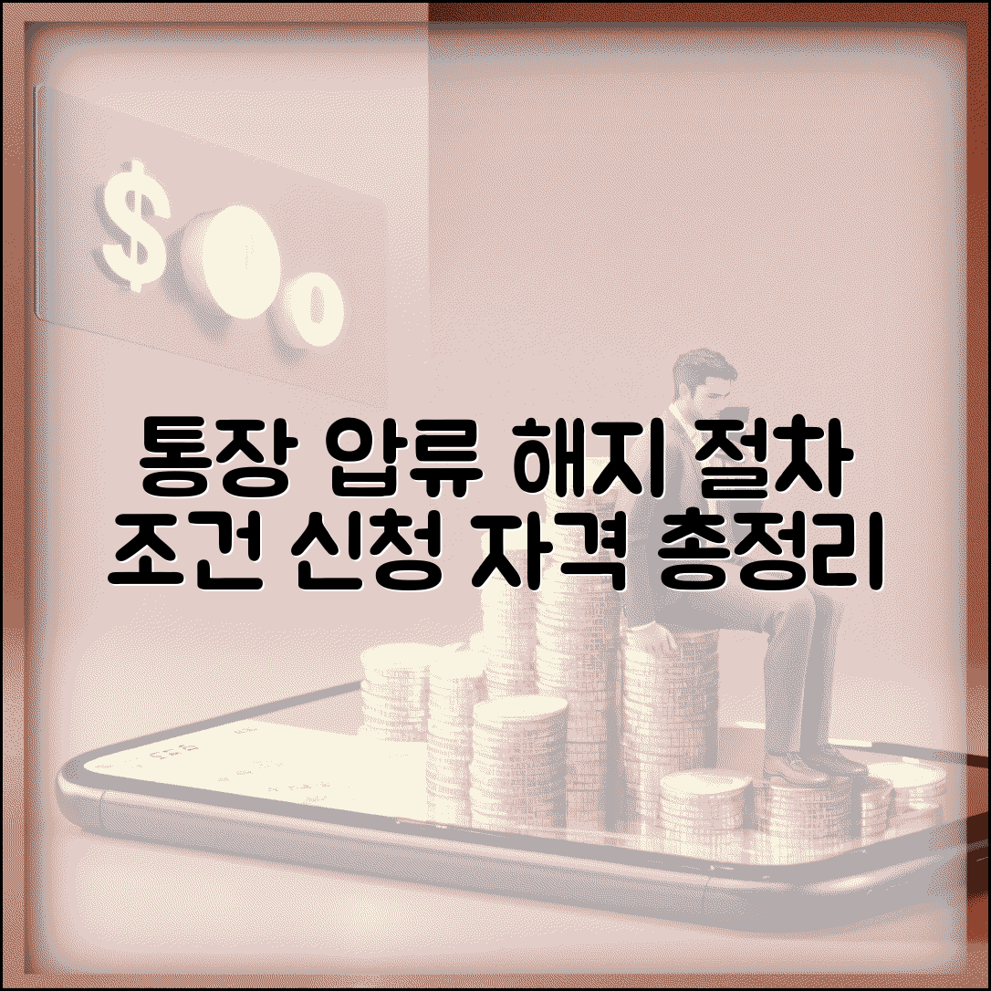 통장 압류 해지 절차 방법 및 조건 | 신청 자격, 필요 서류, 해제 총정리