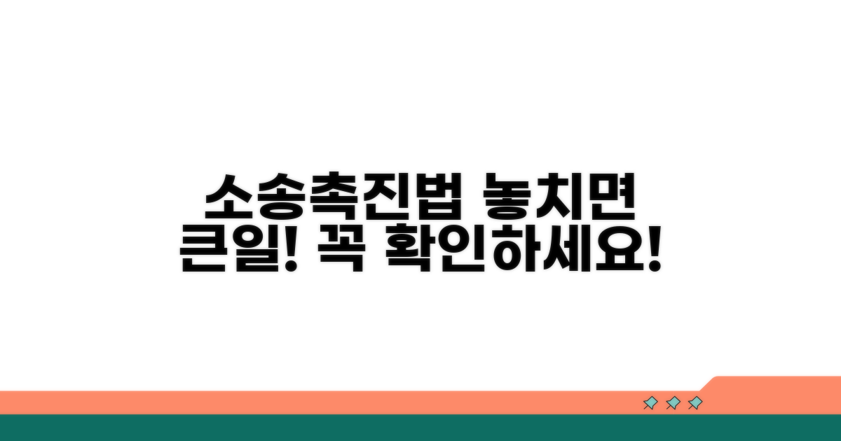소송 촉진법 주의사항 체크