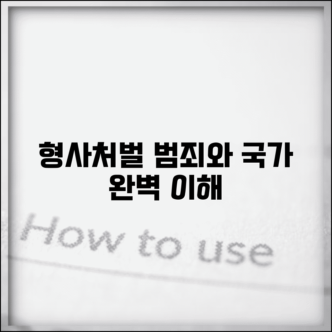 형사처벌 뜻과 개념 | 국가 형벌권 행사와 범죄 관계 완벽 이해