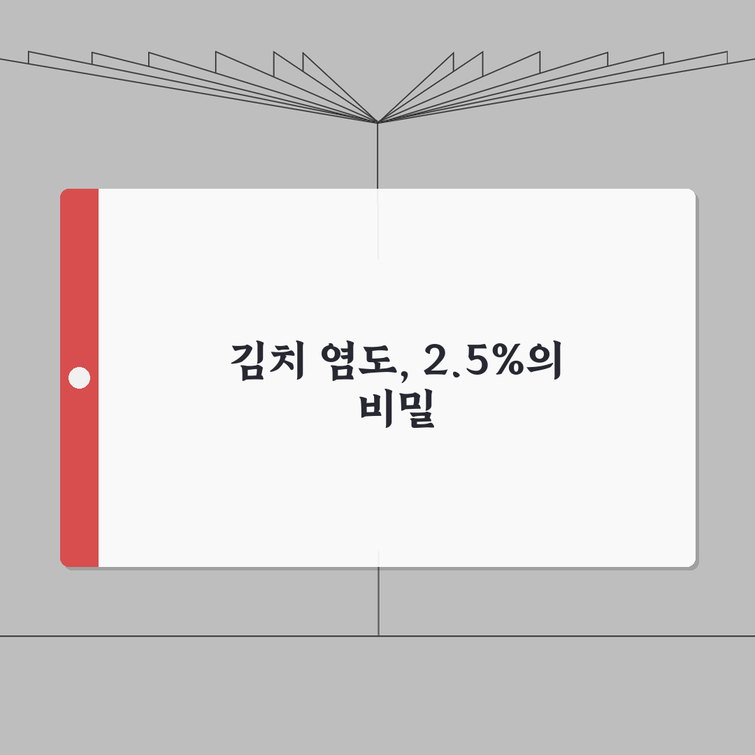 김치 염도 2.5% 맞추는 비법 공개, 7단계 완벽가이드
