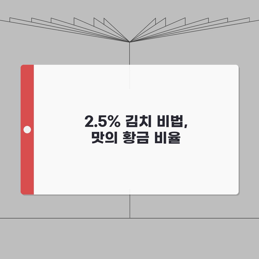 김치 염도 2.5% 맞추는 비법 공개, 7단계 완벽가이드